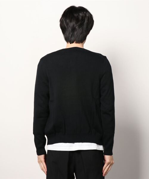 A BATHING APE（アベイシングエイプ）の「B PATCH CREWNECK KNIT CARDIGAN M（カーディガン/ボレロ・メンズ・ブラック/グレー・SMALL/MEDIUM/X-SMALL）」の4枚目の写真