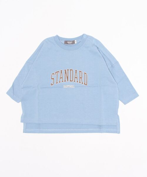 BABYDOLL（ベビードール）の「WEB限定 カレッジロゴ スリット ロンT 6014K（Tシャツ/カットソー・キッズ・ブラック/パープル/チェリーピンク/ブルー/ベージュ/ライトグリーン・100cm/120cm/140cm/80ｃｍ/110cm/90cm/130cm/160cm/150cm）」の15枚目の写真