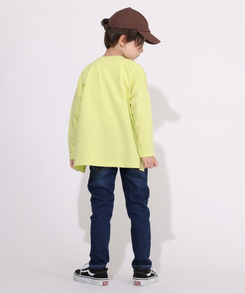 BABYDOLL（ベビードール）の「WEB限定 カレッジロゴ スリット ロンT 6014K（Tシャツ/カットソー・キッズ・ブラック/パープル/チェリーピンク/ブルー/ベージュ/ライトグリーン・100cm/120cm/140cm/80ｃｍ/110cm/90cm/130cm/160cm/150cm）」の14枚目の写真