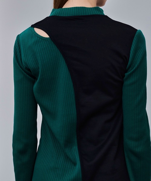 UNITED TOKYO(ユナイテッドトウキョウ)の「アートスリットロングスリーブトップス(Tシャツ/カットソー・レディース・ブラック/ベージュ/グリーン・FREE)」の20枚目の写真