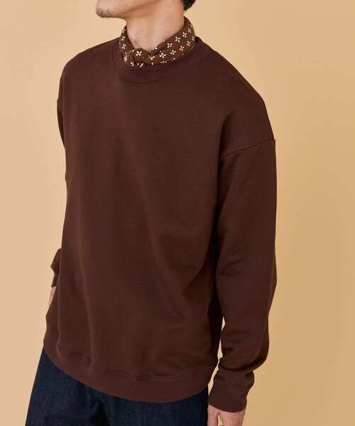 URBAN RESEARCH DOORS（アーバンリサーチドアーズ）の「White Label ハイゲージ裏毛 クルーネックプルオーバー（スウェット・メンズ・ダークブラウン/グレー系その他・MEDIUM/LARGE）」の8枚目の写真