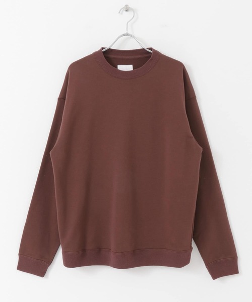 URBAN RESEARCH DOORS（アーバンリサーチドアーズ）の「White Label ハイゲージ裏毛 クルーネックプルオーバー（スウェット・メンズ・ダークブラウン/グレー系その他・MEDIUM/LARGE）」の4枚目の写真