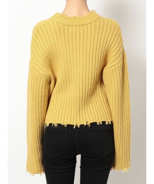 EMODA(エモダ)の「ラウンドカットクラッシュニット(ニット/セーター・レディース・ブラック/イエロー/グリーン/アイボリー・FREE)」の18枚目の写真