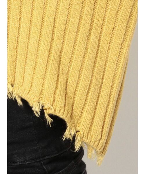 EMODA(エモダ)の「ラウンドカットクラッシュニット(ニット/セーター・レディース・ブラック/イエロー/グリーン/アイボリー・FREE)」の22枚目の写真