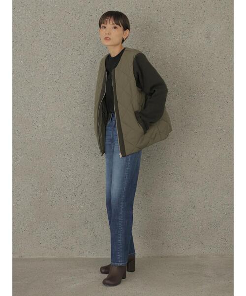rem closet（レムクローゼット）の「ウォッシャブルキルティングジャケット（ブルゾン・レディース・ブラック/カーキ・S）」の11枚目の写真