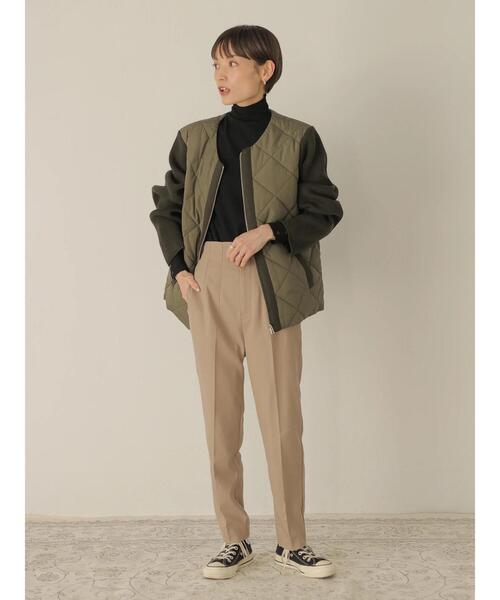 rem closet（レムクローゼット）の「ウォッシャブルキルティングジャケット（ブルゾン・レディース・ブラック/カーキ・S）」の19枚目の写真