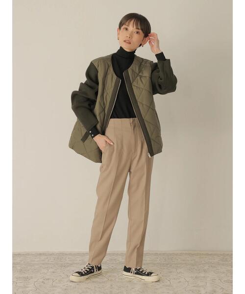 rem closet（レムクローゼット）の「ウォッシャブルキルティングジャケット（ブルゾン・レディース・ブラック/カーキ・S）」の17枚目の写真