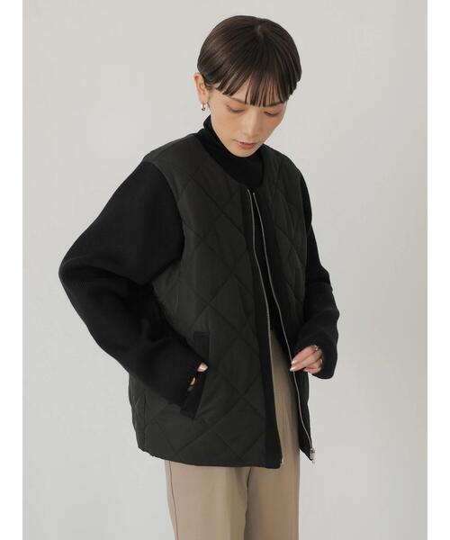rem closet（レムクローゼット）の「ウォッシャブルキルティングジャケット（ブルゾン・レディース・ブラック/カーキ・S）」の22枚目の写真