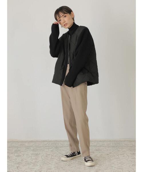rem closet（レムクローゼット）の「ウォッシャブルキルティングジャケット（ブルゾン・レディース・ブラック/カーキ・S）」の12枚目の写真