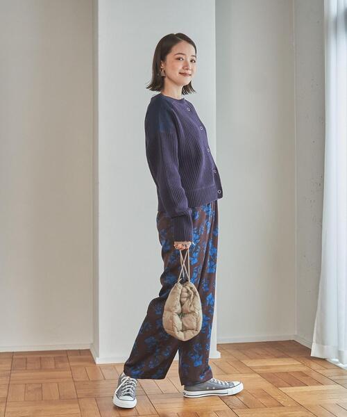 coen(コーエン)の「ストレートサテンプリントパンツ(その他パンツ・レディース・ダークブラウン/ダークグリーン・M/L)」の6枚目の写真