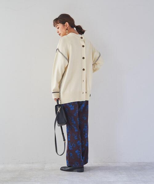 coen(コーエン)の「ストレートサテンプリントパンツ(その他パンツ・レディース・ダークブラウン/ダークグリーン・M/L)」の13枚目の写真