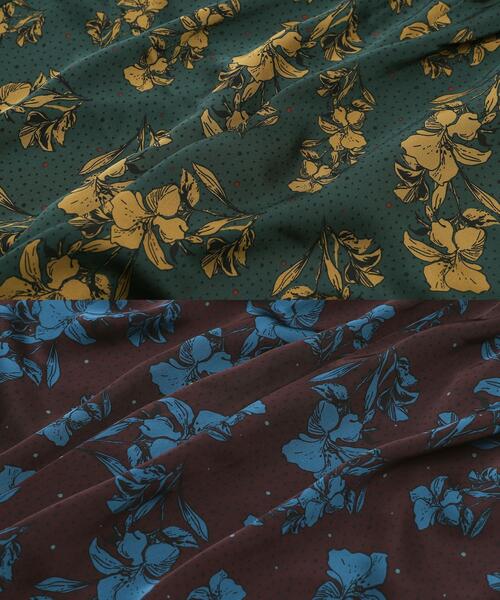 coen(コーエン)の「ストレートサテンプリントパンツ(その他パンツ・レディース・ダークブラウン/ダークグリーン・M/L)」の16枚目の写真