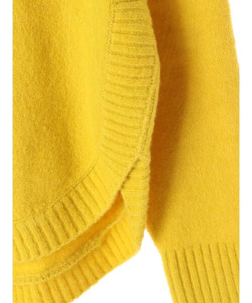 YECCA VECCA（イェッカヴェッカ）の「ラウンドヘムニット＊（ニット/セーター・レディース・アイボリー/パープル/イエロー/チャコールグレー・FREE）」の8枚目の写真