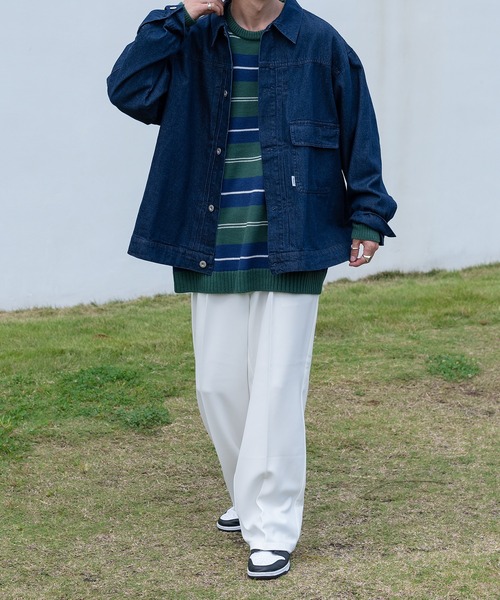 セール】ルーズデニムジャケット（デニムジャケット）｜Perushu