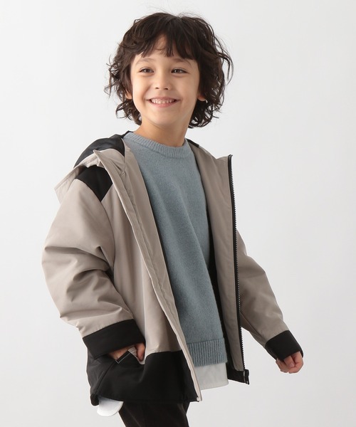 GLOBAL WORK（グローバルワーク）の「【キッズ】ウスナカワタ／ハッスイフーディ/215750（ブルゾン・キッズ・ブラック/ベージュ/カーキ・120cm/100cm/140cm/110cm/160cm/130cm/150cm）」の3枚目の写真