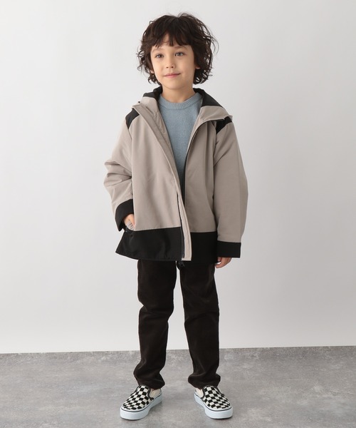 GLOBAL WORK（グローバルワーク）の「【キッズ】ウスナカワタ／ハッスイフーディ/215750（ブルゾン・キッズ・ブラック/ベージュ/カーキ・120cm/100cm/140cm/110cm/160cm/130cm/150cm）」の14枚目の写真
