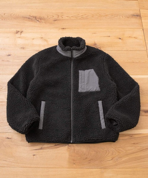 ITEMS URBANRESEARCH（アイテムズ アーバンリサーチ）の「ハイネックボアブルゾン（ブルゾン・メンズ・オフホワイト/ブラック/グレー・MEDIUM/LARGE）」の11枚目の写真