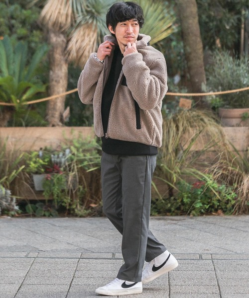 ITEMS URBANRESEARCH（アイテムズ アーバンリサーチ）の「ハイネックボアブルゾン（ブルゾン・メンズ・オフホワイト/ブラック/グレー・MEDIUM/LARGE）」の16枚目の写真