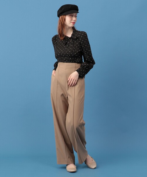 DEICY(デイシー)の「ドットフリルブラウス(シャツ/ブラウス・レディース・ブラック/アイボリー・1/0)」の10枚目の写真