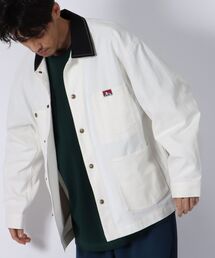 【BEN DAVIS(ベンデイビス)】SWITCHING COLLAR COVERALL / 襟 配色 ステッチ カバーオール