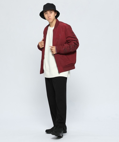 TOMMY HILFIGER(トミーヒルフィガー)の「ライトウェイトボンバージャケット(MA-1・メンズ・ブラック/レッド・SMALL/MEDIUM/LARGE/X-LARGE)」の18枚目の写真