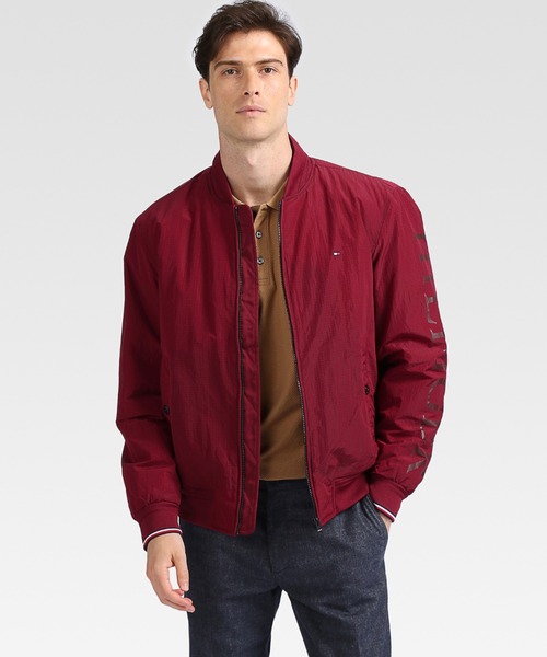TOMMY HILFIGER(トミーヒルフィガー)の「ライトウェイトボンバージャケット(MA-1・メンズ・ブラック/レッド・SMALL/MEDIUM/LARGE/X-LARGE)」の15枚目の写真
