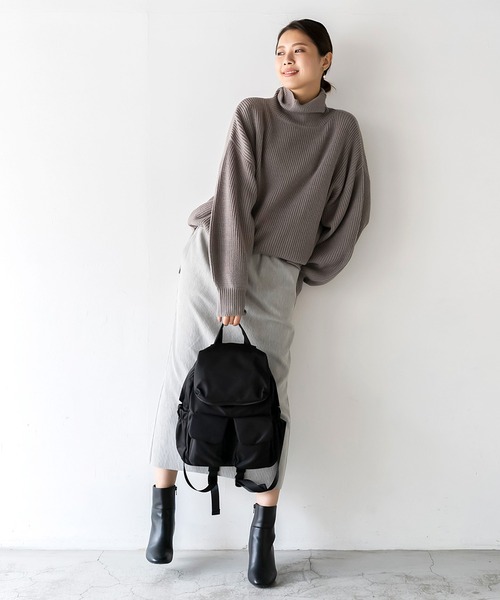 VitaFelice（ヴィータフェリーチェ）の「10ポケットナイロンリュックサック（バックパック/リュック・レディース・ブラック/ベージュ系その他/グレー/ドット/グレー系カモフラージュ・FREE）」の22枚目の写真