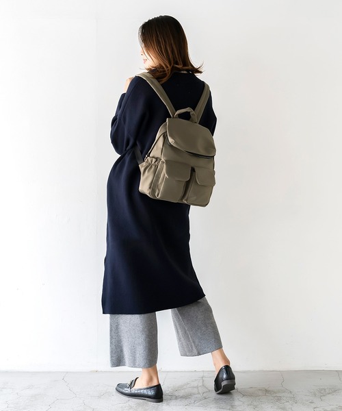 VitaFelice（ヴィータフェリーチェ）の「10ポケットナイロンリュックサック（バックパック/リュック・レディース・ブラック/ベージュ系その他/グレー/ドット/グレー系カモフラージュ・FREE）」の20枚目の写真