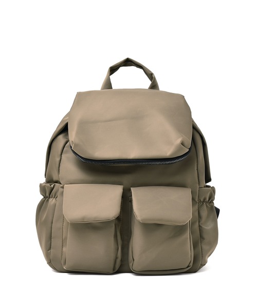 VitaFelice（ヴィータフェリーチェ）の「10ポケットナイロンリュックサック（バックパック/リュック・レディース・ブラック/ベージュ系その他/グレー/ドット/グレー系カモフラージュ・FREE）」の19枚目の写真