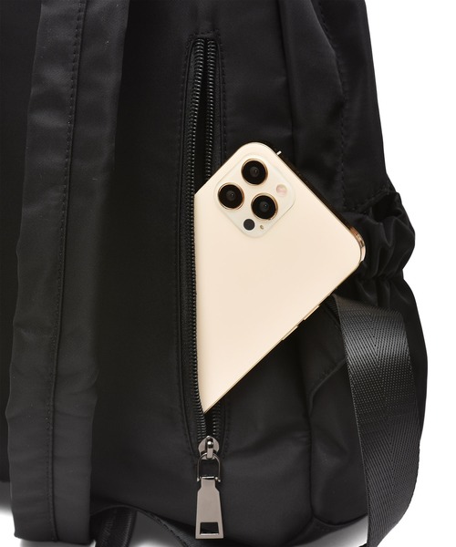 VitaFelice（ヴィータフェリーチェ）の「10ポケットナイロンリュックサック（バックパック/リュック・レディース・ブラック/ベージュ系その他/グレー/ドット/グレー系カモフラージュ・FREE）」の12枚目の写真