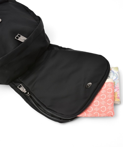 VitaFelice（ヴィータフェリーチェ）の「10ポケットナイロンリュックサック（バックパック/リュック・レディース・ブラック/ベージュ系その他/グレー/ドット/グレー系カモフラージュ・FREE）」の8枚目の写真