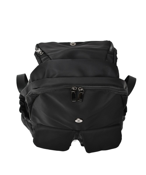 VitaFelice（ヴィータフェリーチェ）の「10ポケットナイロンリュックサック（バックパック/リュック・レディース・ブラック/ベージュ系その他/グレー/ドット/グレー系カモフラージュ・FREE）」の7枚目の写真