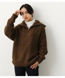 セーラーカラーニットトップス