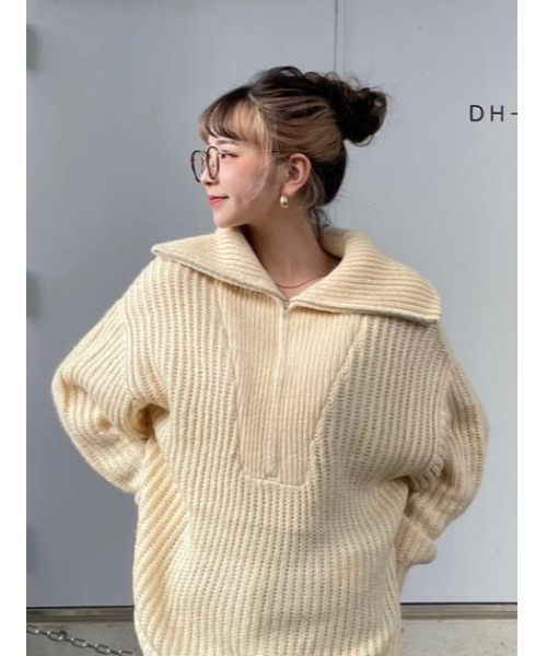 RODEO CROWNS WIDE BOWL（ロデオクラウンズワイドボウル）の「セーラーカラーニットトップス（ニット/セーター・レディース・アイボリー/ネイビー/ブラウン・FREE）」の2枚目の写真