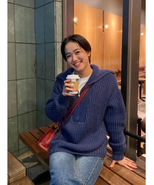 RODEO CROWNS WIDE BOWL（ロデオクラウンズワイドボウル）の「セーラーカラーニットトップス（ニット/セーター・レディース・アイボリー/ネイビー/ブラウン・FREE）」の20枚目の写真