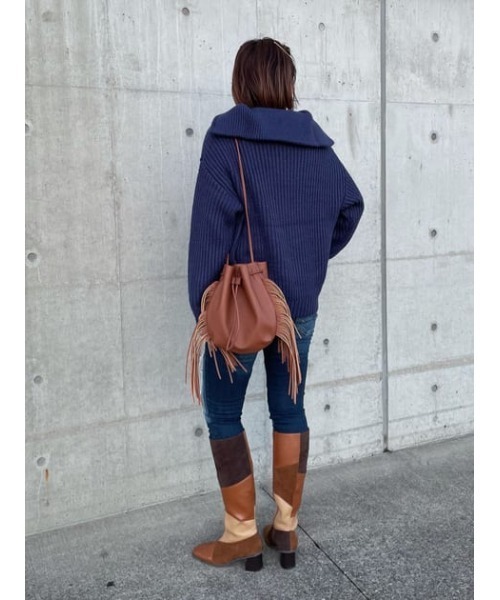 RODEO CROWNS WIDE BOWL（ロデオクラウンズワイドボウル）の「セーラーカラーニットトップス（ニット/セーター・レディース・アイボリー/ネイビー/ブラウン・FREE）」の15枚目の写真