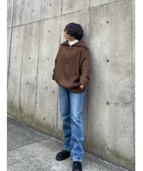 RODEO CROWNS WIDE BOWL（ロデオクラウンズワイドボウル）の「セーラーカラーニットトップス（ニット/セーター・レディース・アイボリー/ネイビー/ブラウン・FREE）」の13枚目の写真