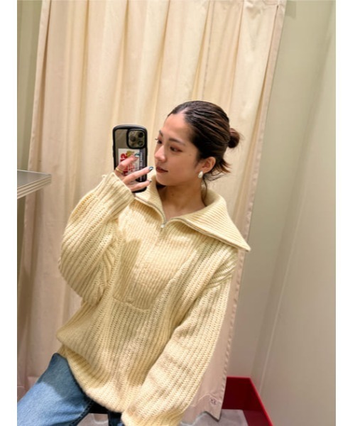 RODEO CROWNS WIDE BOWL（ロデオクラウンズワイドボウル）の「セーラーカラーニットトップス（ニット/セーター・レディース・アイボリー/ネイビー/ブラウン・FREE）」の5枚目の写真