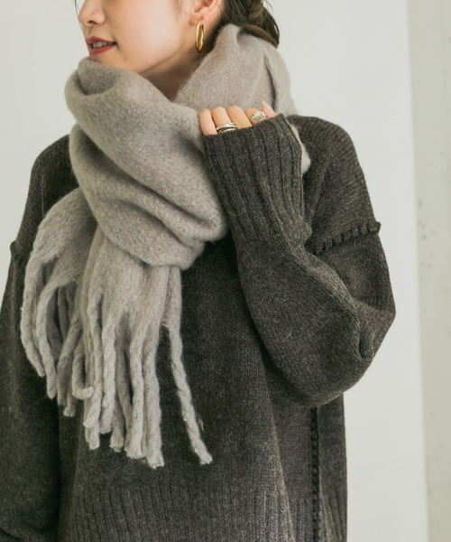 URBAN RESEARCH(アーバンリサーチ)の「チャンキーストール(ストール/ショール・レディース・チャコールグレー/ライトグレー/ベージュ/ピンク・FREE)」の10枚目の写真