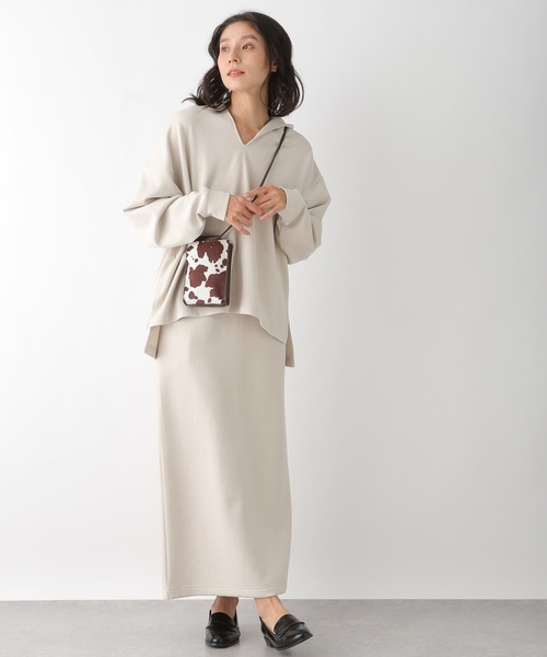 LEPSIM（レプシィム）の「カットナロースカート　228705（スカート・レディース・ブラック/ライトパープル/グレイッシュベージュ・FREE）」の12枚目の写真