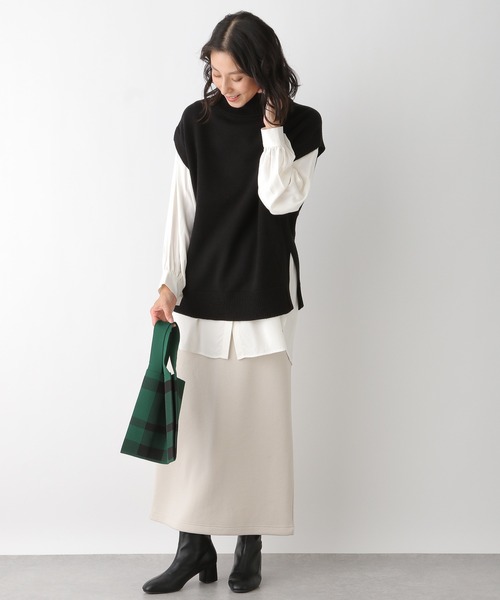 LEPSIM（レプシィム）の「カットナロースカート　228705（スカート・レディース・ブラック/ライトパープル/グレイッシュベージュ・FREE）」の4枚目の写真