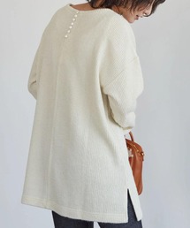 ・SUGAR SPOON パールボタンリブチュニック＊