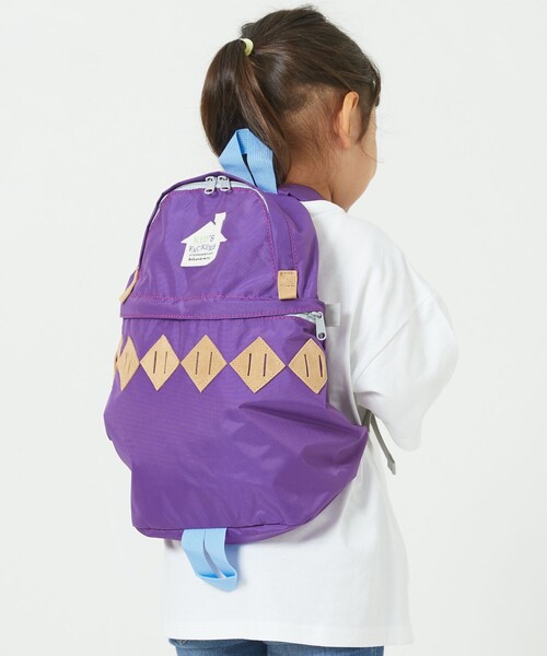 FREAK'S STORE（フリークスストア）の「FREDRIK PACKERS/フレドリックパッカーズ KIDS ARGYLE BACK PACK/キッズアーガイルバックパック（バックパック/リュック・キッズ・パープル/レッド/イエロー/ブルー/オリーブ・ONE SIZE）」の3枚目の写真