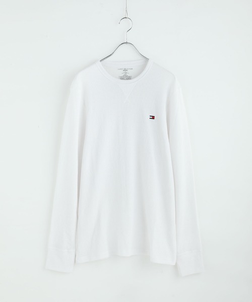 【新品】トミーヒルフィガー　オフホワイト　ワッフル　トレーナー　 XXL 新品】トミーヒルフィガー オフホワイト ワッフル トレーナー XXL