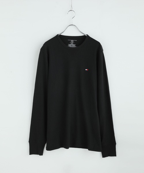 売れ筋商品|||トミーヒルフィガー カットソー トップス レディース Women's Cropped Long Sleeve Polo BLACK クーポン】【セール 10%OFF】トミー ヒルフィガー TOMMY
