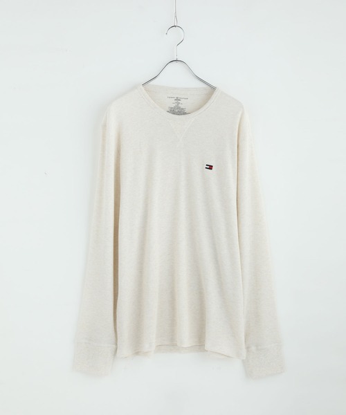 TOMMY HILFIGER(トミーヒルフィガー)の「TOMMY HILFIGER トミー ヒルフィガー /胸ワンポイント ステッチ ワッフルクルーネック長袖Tシャツ(Tシャツ/カットソー・メンズ・ホワイト/ブラック/ヘザーグレー/オートミール/ダークネイビー・S/M/L/XL)」の15枚目の写真