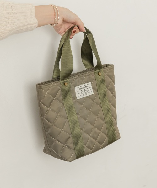 URBAN RESEARCH Sonny Label(アーバンリサーチサニーレーベル)の「キルティングミニトートバッグ(トートバッグ・レディース・ブラック/カーキ・ONE)」の1枚目の写真
