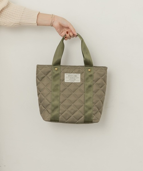 URBAN RESEARCH Sonny Label(アーバンリサーチサニーレーベル)の「キルティングミニトートバッグ(トートバッグ・レディース・ブラック/カーキ・ONE)」の10枚目の写真