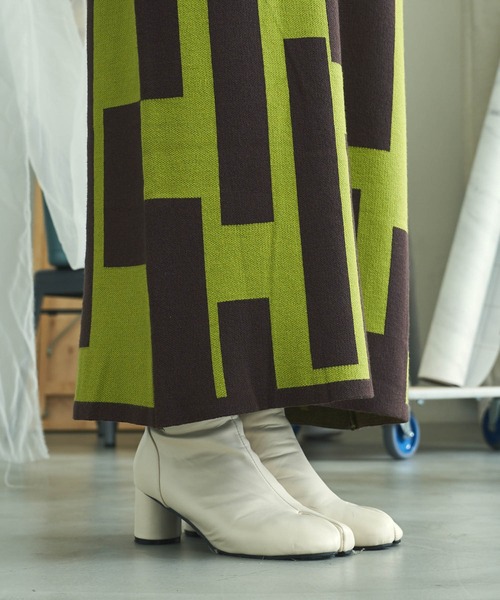 VACANCY（ヴァカンシー）の「ランダムスクエアニットペンシルスカート（スカート・レディース・グリーン/ブラック・FREE）」の20枚目の写真