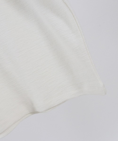 CALL&RESPONSE(コールアンドレスポンス)の「mt7575-メランジ-クルーネック半袖プルオーバー(Tシャツ/カットソー・メンズ・カーキ/ブラック/ベージュ/ホワイト/ピンク・1/5/2/4)」の7枚目の写真